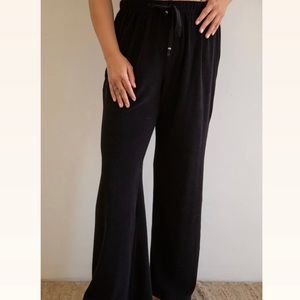 NWT DONNI Terry Wide Leg Pants